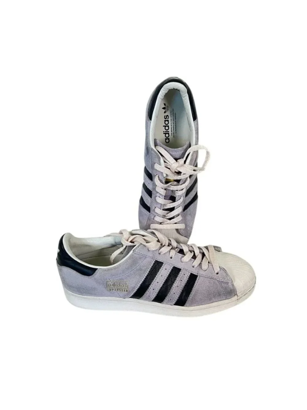 Adidas Superstar Dust Purple H68174 Mens 10.5 Suede Shell Toe Sneakers